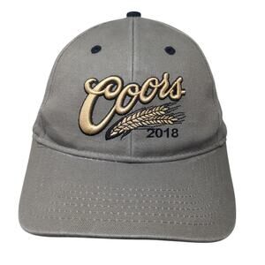 Coors 2018 Strapback Baseball Cap Brown OS Adjustable Embroidered Molson Coors